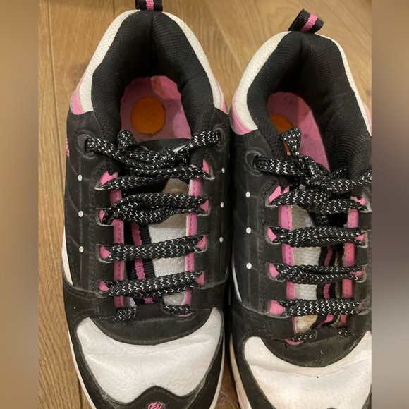 Heelys Sparkle Black and Pink Style 9087 Single Wheel Skater Shoe Size 7 W - Picture 4 of 4
